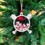 Custom Softball Team Christmas Ornament Shaker, Softball Player Senior Coach Gift