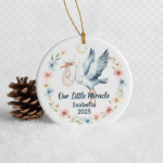 Unique Baby Angel Christmas Ceramic Ornament, Memorial Baby Ornament (Copy)